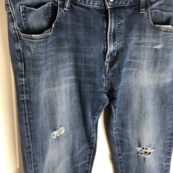 Uniqlo Distressed Skinny Tapered Low Rise Jeans - Picture 4 of 10